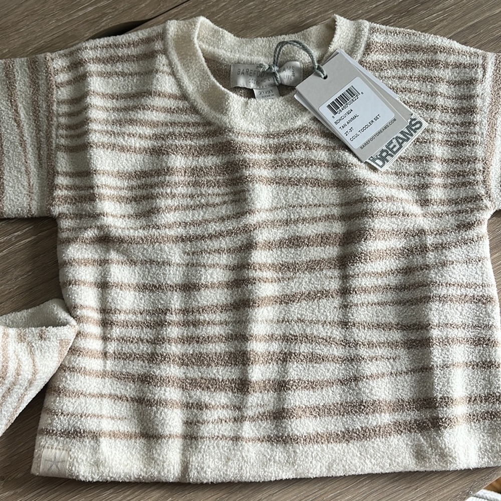 NWT Barefoot Dreams Cozychic Ultra Lite baby toddler animal print shorts set - Picture 4 of 6